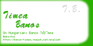 timea banos business card